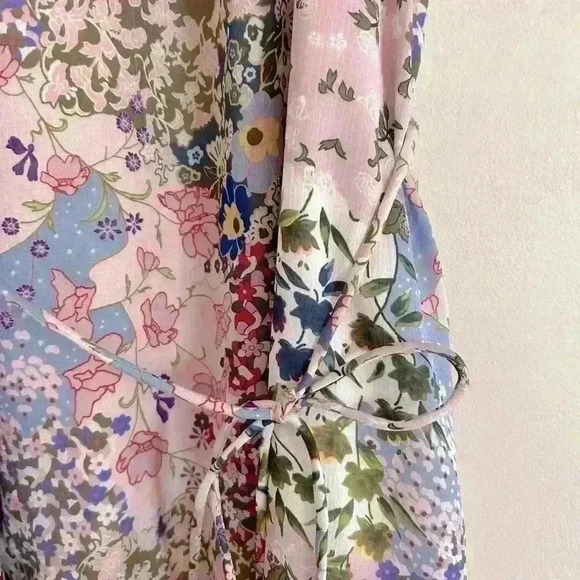 Ted Baker Lalu Urban Printed Fluted Hem Mini Dress  UK Size 1/ US size 4 - Picture 7 of 13